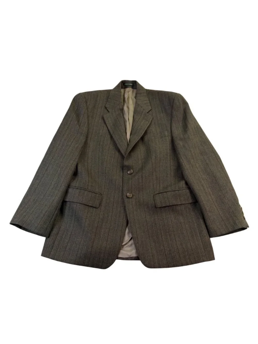 Lauren Ralph Lauren Mens Grey 100% Wool Pinstripe Blazer Sport Coat